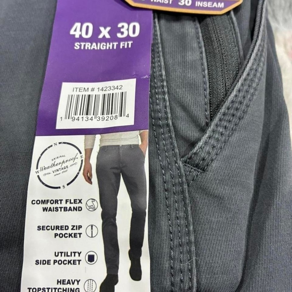 Vintage Straight Gray fit flex utility pant Men W 40 x 30. SKU914